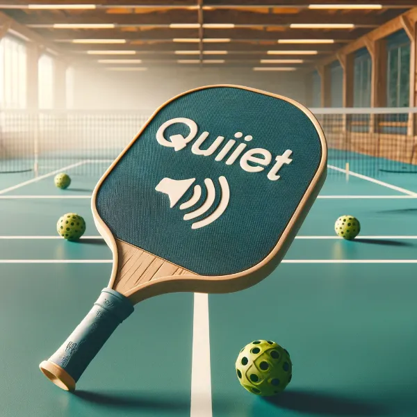 Silent pickleballs and a quiet paddle on a pickleball court