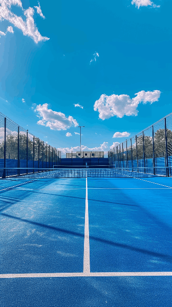 pickleball court fence height in blue